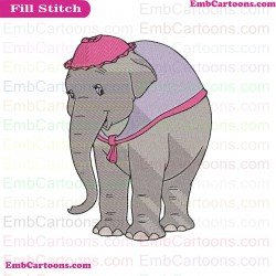 Jumbo Mother Dumbo Elephant Embroidery Design