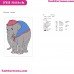 Jumbo Mother Dumbo Elephant Embroidery Design