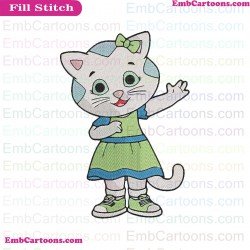 Katerina Kittycat Daniel Tigers Neighborhood Embroidery Design