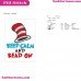 Keep Calm And Read ON Dr Seuss The Cat In The Hat Embroidery Design