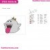 King Boo Super Mario Embroidery Design