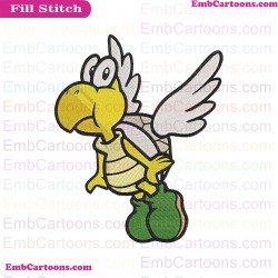 Koopa Troopa Super Mario Embroidery Design