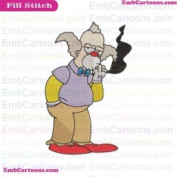Krusty The Clown The Simpsons Embroidery Design