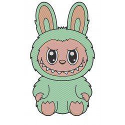 Labubu Sitting Embroidery Design