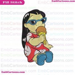 Lilo Ice Cream Lilo And Stitch Embroidery Design