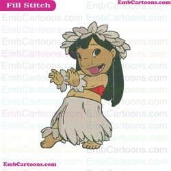 Lilo Pelekai In Hula Outfit Lilo And Stitch Embroidery Design