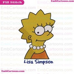 Lisa Simpson 2 The Simpsons Embroidery Design