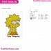 Lisa Simpson 2 The Simpsons Embroidery Design