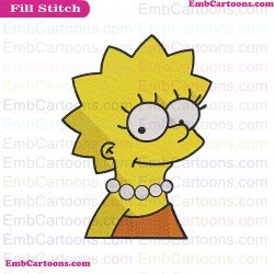 Lisa Simpson The Simpsons Embroidery Design