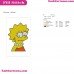 Lisa Simpson The Simpsons Embroidery Design
