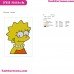 Lisa Simpson The Simpsons Embroidery Design