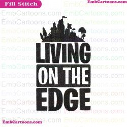 Living On The Edge Svg Embroidery Design