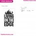 Living On The Edge Svg Embroidery Design