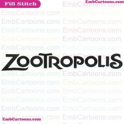 Logo Zootopia Embroidery Design