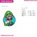 Luigi Through A Circle Super Mario Embroidery Design