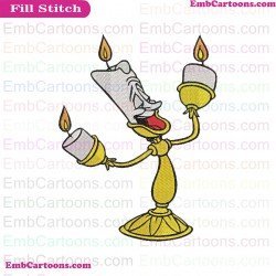 Lumiere 1 Beauty And The Beast Embroidery Design