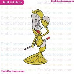 Lumiere Beauty And The Beast Embroidery Design