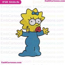 Maggie Simpson The Simpsons Embroidery Design