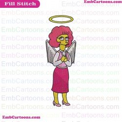 Maude Flanders The Simpsons Embroidery Design