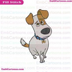 Max The Secret Life Of Pets Embroidery Design