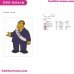 Mayor Quimby The Simpsons Embroidery Design