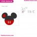 Mickey Heart Mickey Mouse Embroidery Design