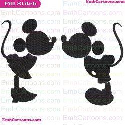 Mickey Minnie Mickey Mouse Embroidery Design