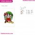 Mickey Mouse And Minnie In Wreath Christmas Embroidery Design