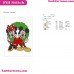 Mickey Mouse And Minnie In Wreath Christmas Embroidery Design