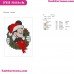 Mickey Mouse Christmas Wreath Around Neck Embroidery Design