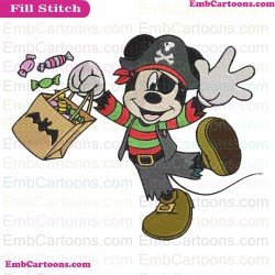 Mickey Mouse Halloween Embroidery Design 2