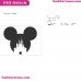 Mickey Mouse Head Disney Castle Embroidery Design