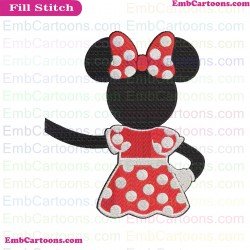Mickey Mouse Minnie Embroidery Design