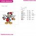 Mickey Mouse Ornaments Christmas Embroidery Design