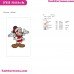 Mickey Mouse Santa Christmas Embroidery Design