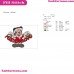 Mickey Mouse Santa With Word Christmas Embroidery Design
