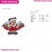 Mickey Mouse Santa With Word Christmas Embroidery Design