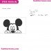 Mickey Peeking Mickey Mouse Embroidery Design 2