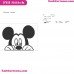 Mickey Peeking Mickey Mouse Embroidery Design 2