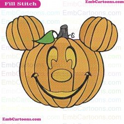 Mickey Pumpkin Embroidery Design 2