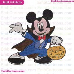 Mickey Vampire Embroidery Design