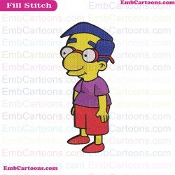 Milhouse Van Houten The Simpsons Embroidery Design