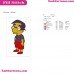 Milhouse Van Houten The Simpsons Embroidery Design