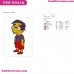Milhouse Van Houten The Simpsons Embroidery Design