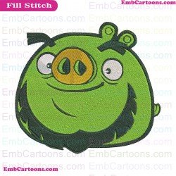 Minion Pig Face Angry Birds Embroidery Design