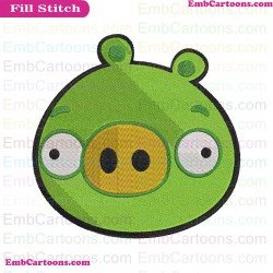 Minion Pig Face Angry Birds Embroidery Design 2