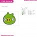 Minion Pig Face Angry Birds Embroidery Design 2