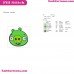 Minion Pig Face Smiley Angry Birds Embroidery Design