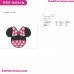 Minnie Bow Dress Pink Mickey Mouse Embroidery Design