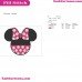 Minnie Bow Dress Pink Mickey Mouse Embroidery Design